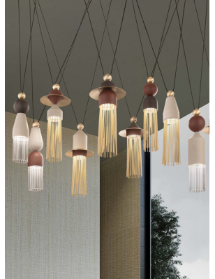 Lampada a sospensione LED Nappe in metallo con astine, mixed warm, 27 W | Masiero -MASIERO 2