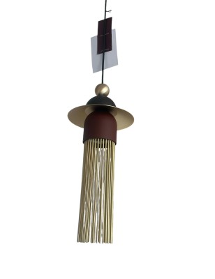 Sospensione LED Nappe Ø 15 cm in metallo con astine, finitura mixed warm | Masiero -MASIERO 2