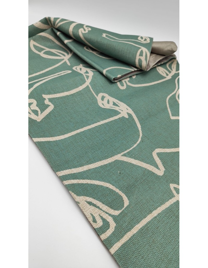 Runner Face Green in tessuto verde | Innova Living -INNOVA LIVING
