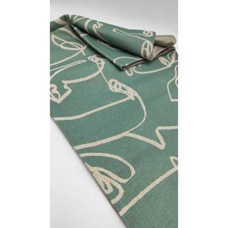 Runner Face Green in tessuto verde | Innova Living -INNOVA LIVING