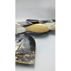 Pannello decorativo da parete Half Leaf in metallo, mezza foglia 97x43 cm | Mauro Ferretti -MAURO FERRETTI 2