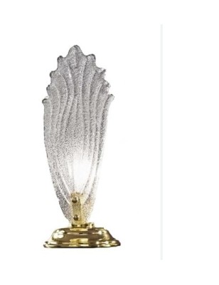 Abat-jour classica in vetro di Murano graniglia cristallo e metallo oro, E14 | Due P -DUE P
