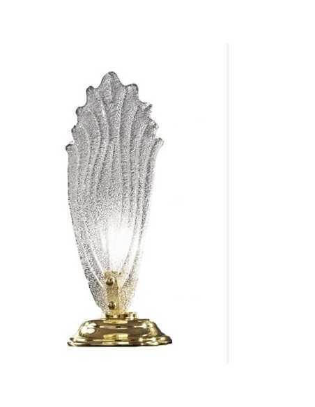 Abat-jour classica in vetro di Murano graniglia cristallo e metallo oro, E14 | Due P -DUE P