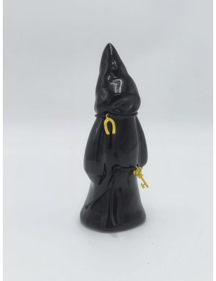 Statuetta Munaciello nero con particolari oro in ceramica dipinta a mano | A Ciort -A CIORT