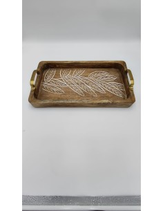 Foliage vassoio in legno decorato | Innova Living -INNOVA LIVING