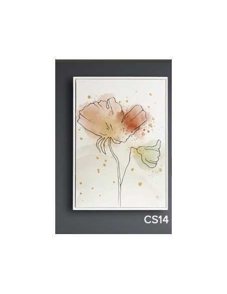 Set 3 quadri astratti fiori e innamorati in tinte pastello, cornice bianca, 50x70 cm | Quadri & Quadri -QUADRI & QUADRI