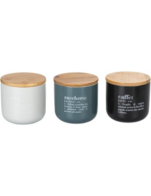 Victionary Stones set 3 barattoli double face in porcellana 500 ml | Villa d'Este -VILLA D' ESTE