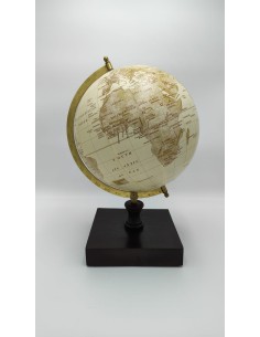 Mappamondo decorativo Travel Big in metallo e legno, 41 x 26 x 25 cm | Innova Living -INNOVA LIVING