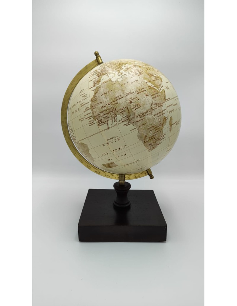 Mappamondo decorativo Travel Big in metallo e legno, 41 x 26 x 25 cm | Innova Living -INNOVA LIVING