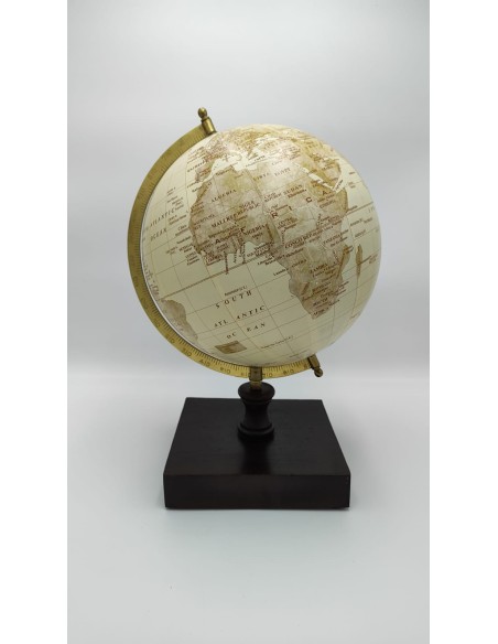 Mappamondo decorativo Travel Big in metallo e legno, 41 x 26 x 25 cm | Innova Living -INNOVA LIVING