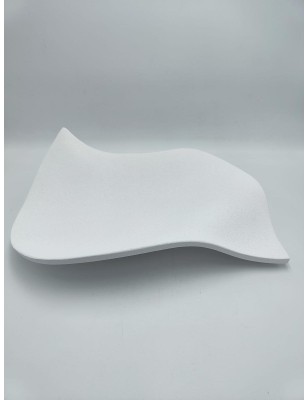 Centrotavola foglia in ceramica bianca opaca, 42x26 cm | Profili -PROFILI 2