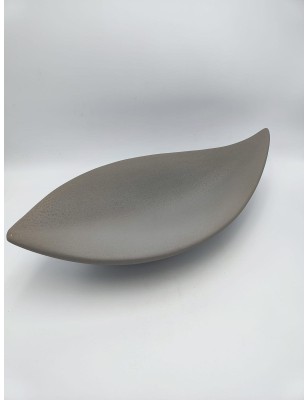 Centrotavola allungato in ceramica grigia, 51x22 cm | Profili -PROFILI 2
