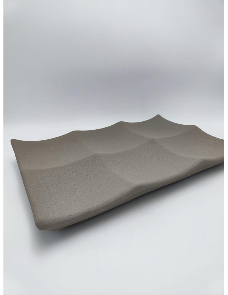 Centrotavola Quadri in ceramica grigia, 48x27 cm | Profili -PROFILI