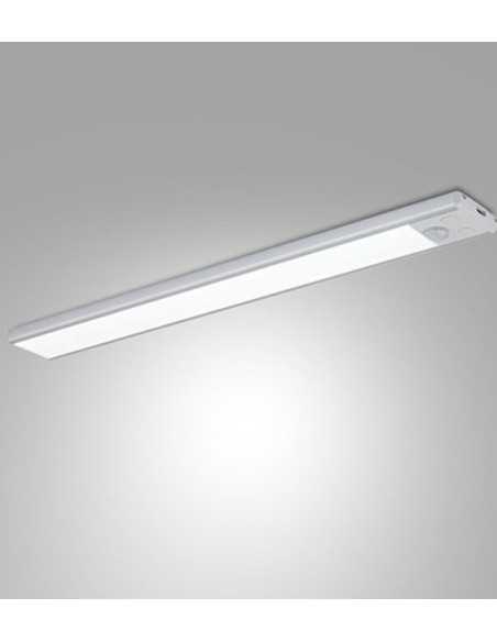 Profilo LED sottopensile Riva in metallo e policarbonato bianco, touch, 60 cm | Fabas Luce -FABAS LUCE
