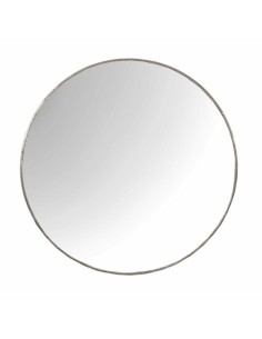 Specchio rotondo Front Of Ø 100 cm con cornice in metallo argento anticato | Innova Living -INNOVA LIVING
