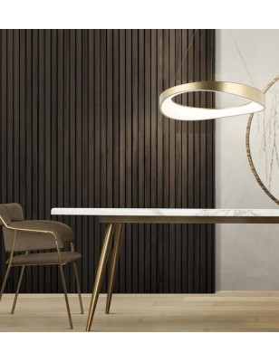 Sospensione LED Eagles Ø 61 in finitura oro satinato, 38 W con switch CCT | Leolux -LEOLUX