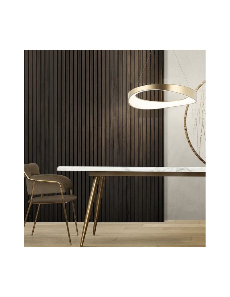 Sospensione LED Eagles Ø 61 in finitura oro satinato, 38 W con switch CCT | Leolux -LEOLUX