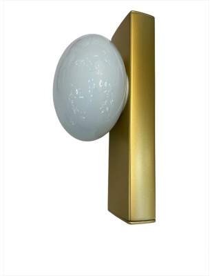 Applique LED Boma con sfera bianca Ø 12 cm e base oro, 7 W 3000K | Elesi Luce -ELESI LUCE 2
