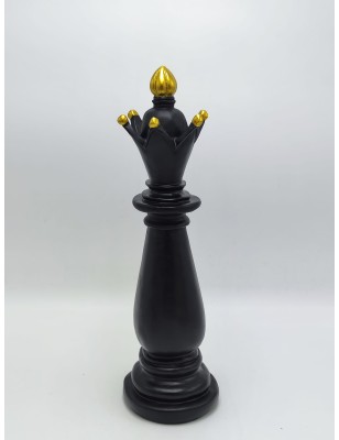 Scultura Alfiere degli scacchi in resina nero e oro, H 38,5 cm | Mauro Ferretti -MAURO FERRETTI