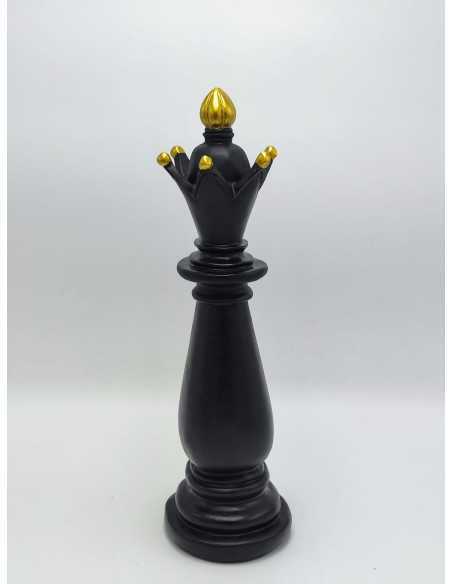Scultura Alfiere degli scacchi in resina nero e oro, H 38,5 cm | Mauro Ferretti -MAURO FERRETTI