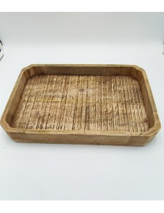 Wood vassoio in legno grande 48x34x6 cm | Innova Living