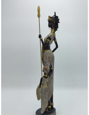 Scultura etnica Masai con figlio in resina, H 46 cm | Mauro Ferretti -MAURO FERRETTI 2