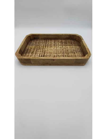 Wood vassoio in legno piccolo 40x28x6 cm | Innova Living -INNOVA LIVING