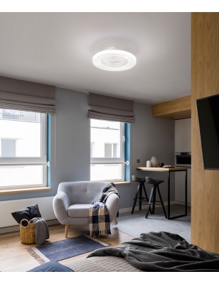 Ventilatore da soffitto ad anello Ring con luce LED 40 W CCT dimmerabile, bianco | Perenz -PERENZ 2
