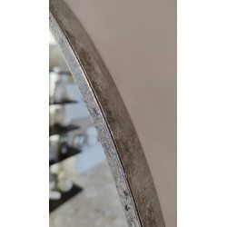 Specchio rotondo Front Of Ø 100 cm con cornice in metallo argento anticato | Innova Living -INNOVA LIVING 2