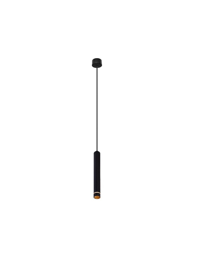 Sospensione cilindrica Split in alluminio nero con interni argento e oro, GU10 | Mantra -MANTRA