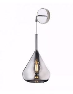Applique Kona con braccio e cavo regolabile in cromo e vetro pirex fumé, E27 | Top Light -TOP LIGHT 2