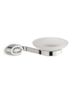 Portasapone da parete Osiride in ottone cromato con strass bianchi | Flab -FLAB 2