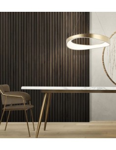 Sospensione LED Eagles Ø 61 in finitura oro satinato, 38 W con switch CCT | Leolux -LEOLUX 2