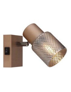 Faretto Satella a 1 luce orientabile in metallo caffè e vetro fumé, E14 | Globo Lighting -GLOBO LIGHTING 2