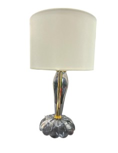 Lumetto Schubert in cristallo con finiture oro e paralume avorio, H 35 cm, E14 | Leolux -LEOLUX 2
