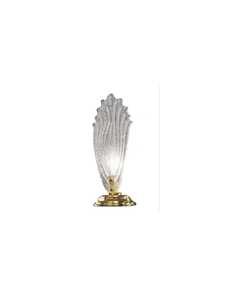 Abat-jour classica in vetro di Murano graniglia cristallo e metallo oro, E14 | Due P -DUE P