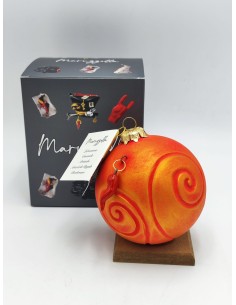 Pallina di Natale media rossa con corno portafortuna in ceramica fatta a mano | Maruzzella -MARUZZELLA CERAMICHE 2