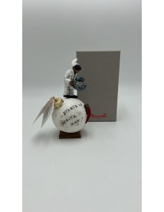 Pallina portafortuna Pulcinella con ciampa e scritta augurale in ceramica | Maruzzella Ceramiche -MARUZZELLA CERAMICHE