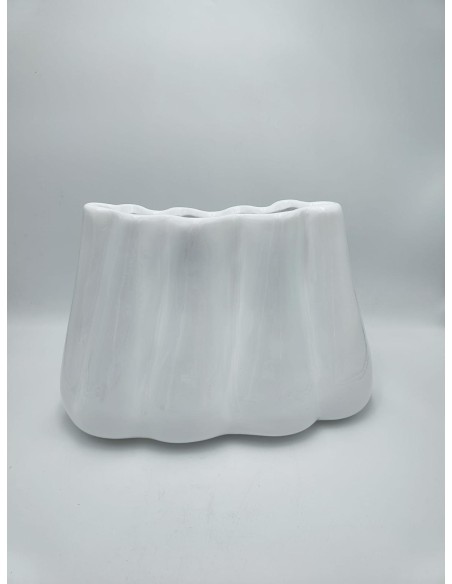 Vaso Onda in ceramica bianco lucido, H 26 cm | Profili -PROFILI