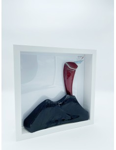 Quadro Vesuvio in ceramica dipinta a mano, da parete o da appoggio 27 x 27 cm | A Ciort -A CIORT