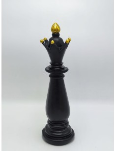 Scultura Alfiere degli scacchi in resina nero e oro, H 38,5 cm | Mauro Ferretti -MAURO FERRETTI 2
