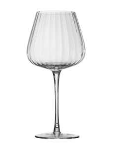 Boulevard set 4 calici ballon in vetro trasparente a ondine, Ø 11 x H 23 cm | Brandani -BRANDANI