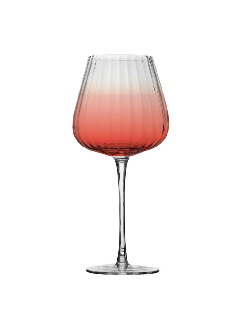 Boulevard set 4 calici vino ballon in vetro con sfumature rosé | Brandani -BRANDANI