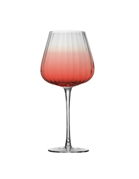 Boulevard set 4 calici vino ballon in vetro con sfumature rosé | Brandani -BRANDANI
