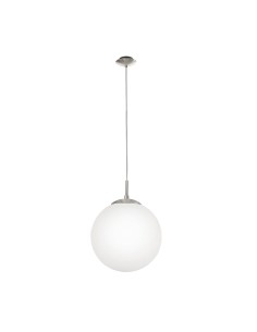 Lampada a sospensione Rondo sfera Ø 30 in vetro opale bianco e nichel, E27 | Eglo -EGLO