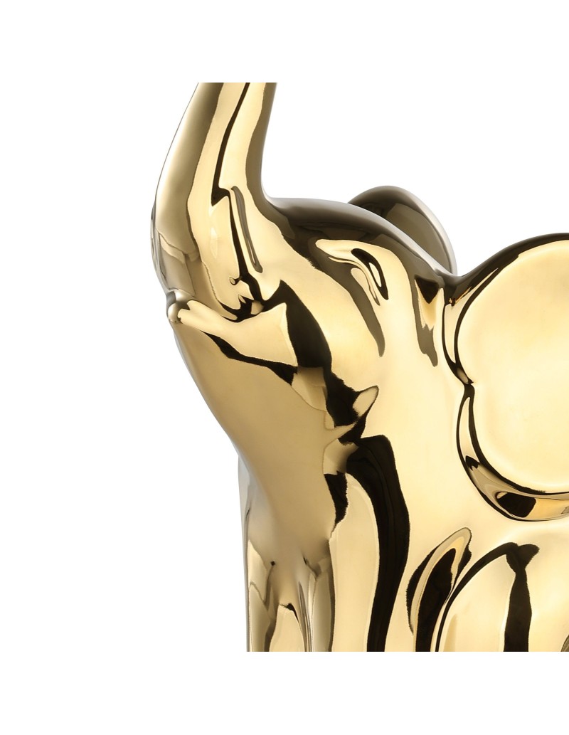 Statua elefante portafortuna finitura oro, collezione Benangin, H 20 cm | Eglo -EGLO