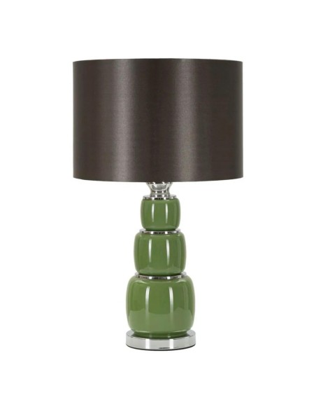 Lampada da tavolo Eva Three in vetro verde e velluto nero, H 57 cm | Mauro Ferretti -MAURO FERRETTI