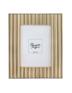 Cornice portafoto in resina marmorino oro a coste zigzag, foto 15x20 | Bongelli Preziosi -BONGELLI PREZIOSI