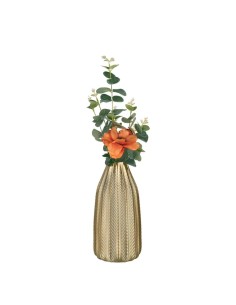 Vaso in vetro oro a coste zigzag, H 30 cm | Bongelli Preziosi -BONGELLI PREZIOSI