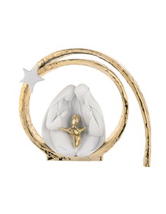 Presepe moderno Sacra Famiglia bianco e oro, collezione Vortice | Bongelli Preziosi -BONGELLI PREZIOSI